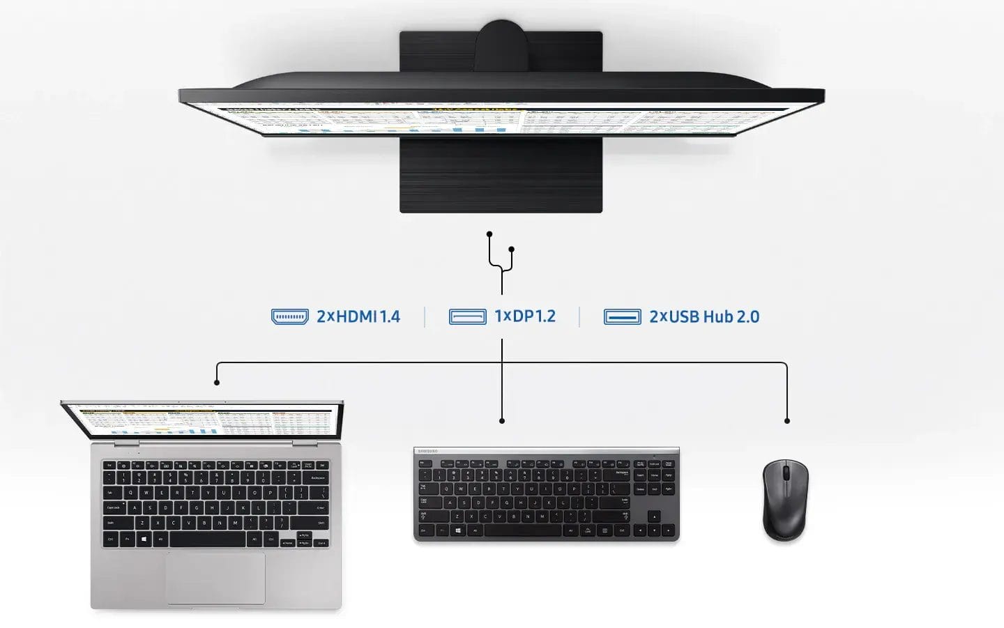 Konektivitas dan Kompatibilitas 27 inch Business Monitor T45F FHD-PostingMart com